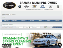 Tablet Screenshot of bramanpreowned.com